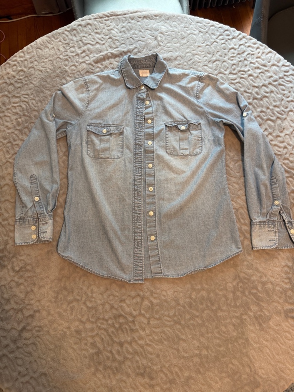 J. Crew Light Blue Denim Button-Down Shirt